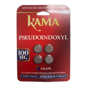 KAMA ADVANCED KRATOM ALKALOIDS PSEUDOINDOXYL TABLETS 25MG 4CT - GRAPE