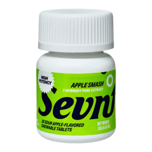 SEVN UP 7-HYDROXY PURE EXTRACT TABLETS BOTTLE 40MG 20CT - APPLE SMASH (SOUR APPLE)