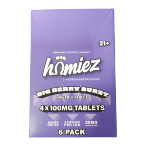 BIG HOMIEZ 7-HYDROXYMITRAGYNINE TABLETS 100MG 4CT - BIG BERRY BURST