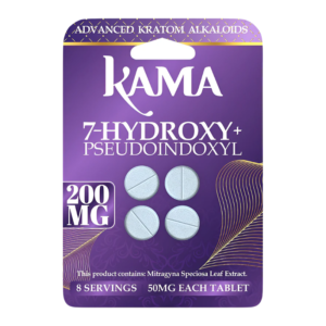 KAMA ADVANCED KRATOM ALKALOIDS 7-HYDROXYMITRAGYNINE+PSEUDOINDOXYL TABLETS 50MG 4CT - UNFLAVORED