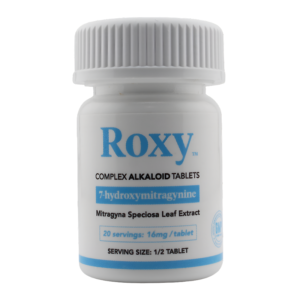 ROXY COMPLEX ALKALOID 7-HYDROXYMITRAGYNINE TABLETS BOTTLE 16MG 10CT - UNFLAVORED
