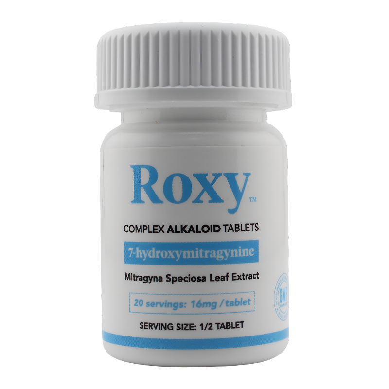ROXY COMPLEX ALKALOID 7-HYDROXYMITRAGYNINE TABLETS BOTTLE 16MG 10CT - UNFLAVORED