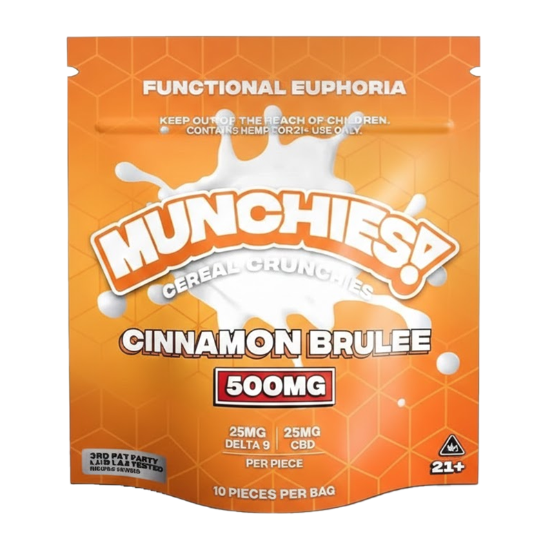 MUNCHIES CEREAL CRUNCHIES 500MG - CINNAMON BRULEE