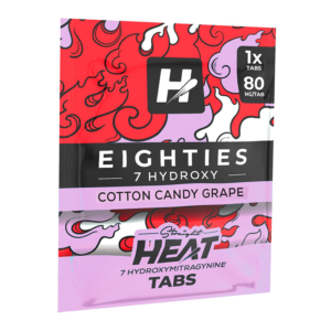 STRAIGHT HEAT EIGHTIES 7-HYDROXY TABLETS 80MG 1CT - COTTON CANDY GRAPE