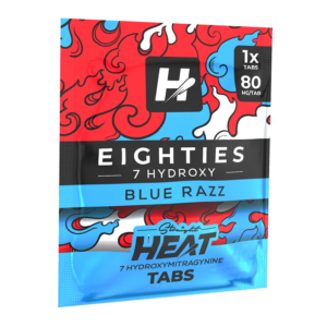 STRAIGHT HEAT EIGHTIES 7-HYDROXY TABLETS 80MG 1CT - BLUE RAZZ
