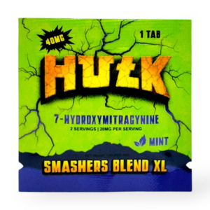 HULK 7-HYDROXYMITRAGYNINE SMASHERS BLEND XL TABLETS 40MG 1CT - MINT