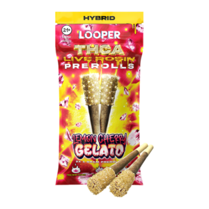 LOOPER THCA LIVE ROSIN PRE ROLLS 1G 2PK - LEMON CHERRY GELATO HYBRID