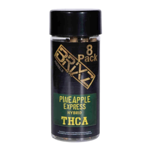 BRIXZ NYC THC-A PRE-ROLLS 8CT JAR BOX OF 8 - PINEAPPLE EXPRESS HYBRID