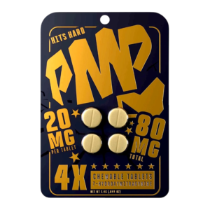 PMP HITS HARD 7-HYDROXYMITRAGYNINE CHEWABLE TABLETS 20MG 4CT - UNFLAVORED