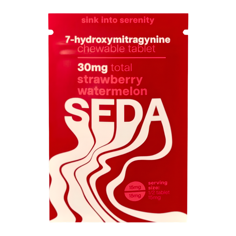 SEDA 7-HYDROXYMITRAGYNINE CHEWABLE TABLETS 30MG 1CT - STRAWBERRY WATERMELON
