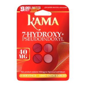 KAMA ADVANCED KRATOM ALKALOIDS 7-HYDROXYMITRAGYNINE+PSEUDOINDOXYL TABLETS 10MG 4CT - UNFLAVORED