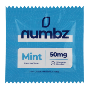 NUMBZ 7-OH + MIT CHEWABLE TABLETS 25MG 2CT - MINT BOX OF 20