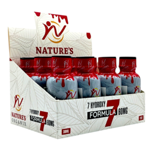 NATURE'S ORGANIX 7-HYDROXY SHOTS 30ML 60MG - RED UNFLAVORED