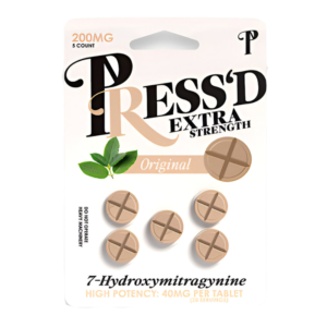 PRESS'D 7-HYDROXYMITRAGYNINE EXTRA STRENGTH TABLETS 40MG 5CT - UNFLAVORED