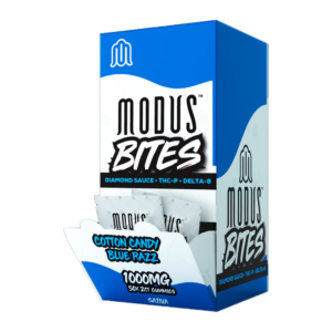 MODUS BITES DIAMOND SAUCE 1000MG 2CT GUMMIES - COTTON CANDY BLUE RAZZ SATIVA