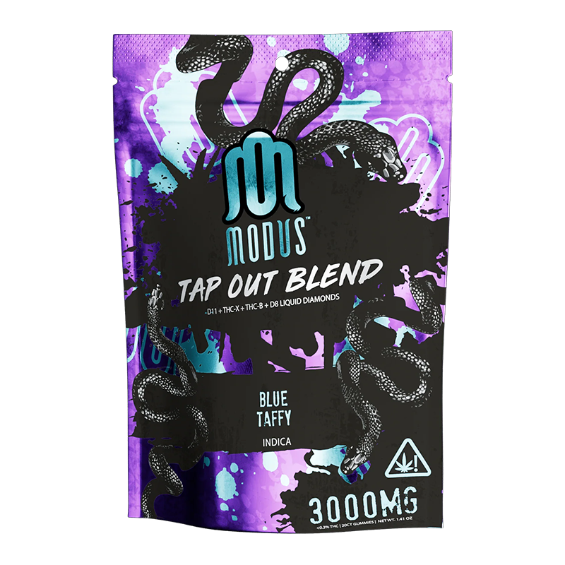 MODUS TAP OUT BLEND 2.0 3000MG GUMMIES BOX OF 5 - BLUE TAFFY INDICA