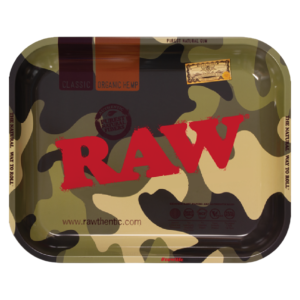 RAW ROLLING PAPERS ROLLING TRAY - LARGE CAMO