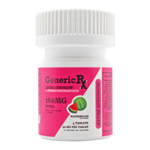 GENERIC RX 7-HYDROXYMITRAGYNINE KRATOM EXTRA STRENGTH TABLETS BOTTLE 40MG 4CT - WATERMELON