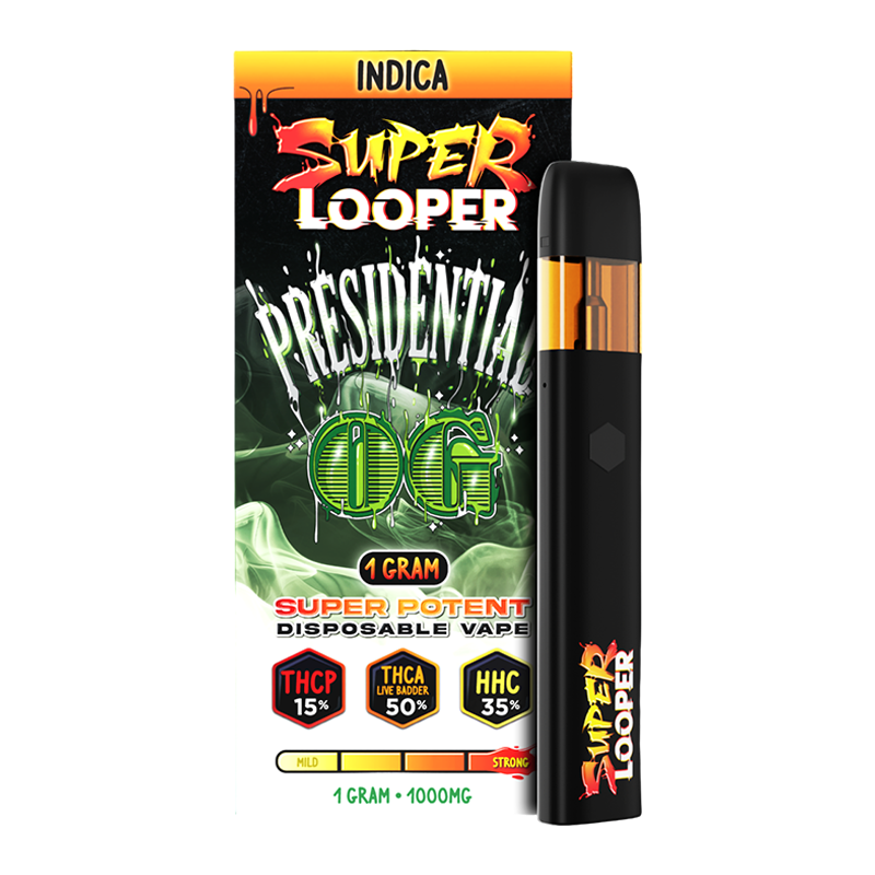 SUPER LOOPER SUPER POTENT 1G DISPOSABLE - PRESIDENTIAL OG INDICA