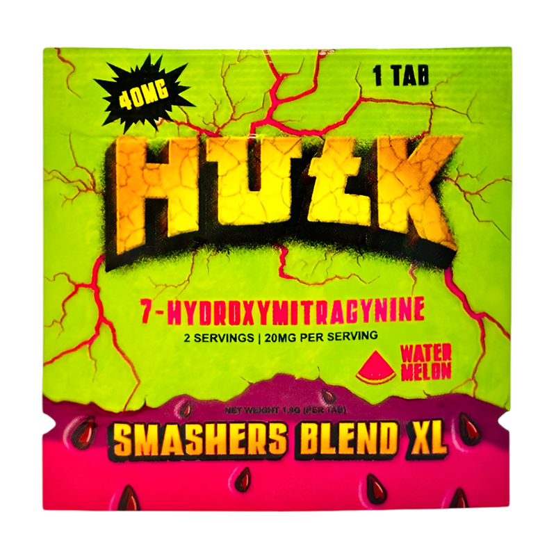 HULK 7-HYDROXYMITRAGYNINE SMASHERS BLEND XL TABLETS 40MG 1CT - WATERMELON
