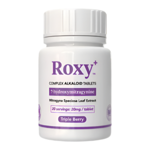 ROXY COMPLEX ALKALOID 7-HYDROXYMITRAGYNINE TABLETS BOTTLE 20MG 10CT - TRIPLE BERRY