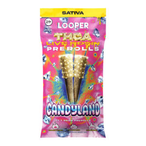 LOOPER THCA LIVE ROSIN PRE ROLLS 1G 2PK - CANDYLAND SATIVA