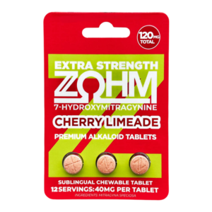 ZOHM 7-HYDROXYMITRAGYNINE EXTRA STRENGTH TABLETS 40MG 3CT - CHERRY LIMEADE