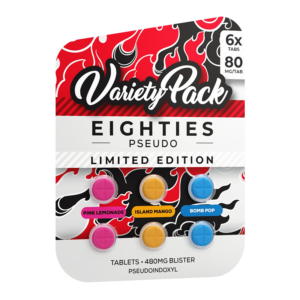 STRAIGHT HEAT EIGHTIES PSEUDO TABLETS 80MG 6CT - LIMITED EDITION VARIETY PACK