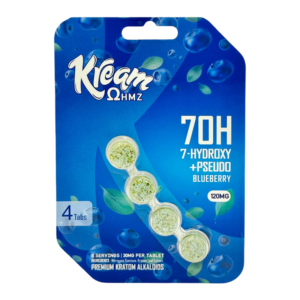 KREAM OHMZ 7-HYDROXY+PSEUDO TABLETS 30MG 4CT - BLUEBERRY