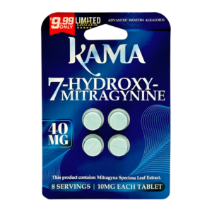 KAMA ADVANCED KRATOM ALKALOIDS 7-HYDROXYMITRAGYNINE TABLETS 10MG 4CT - UNFLAVORED