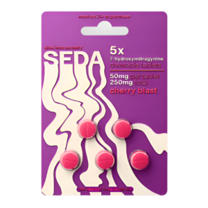 SEDA 7-HYDROXYMITRAGYNINE CHEWABLE TABLETS 50MG 5CT - CHERRY BLAST