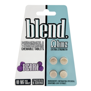 BLEND OHMZ PSEUDOINDOXYL & 7-HYDROXYMITRAGYNINE TABLETS 40MG 4CT - BERRY
