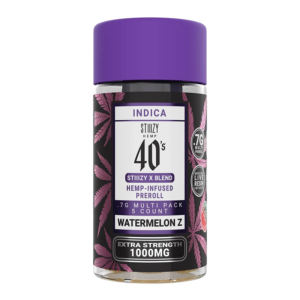 STIIIZY HEMP 40’S PRE ROLLS JAR BOX OF 10 - WATERMELON Z INDICA
