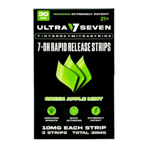 ULTRA SEVEN 7-HYDROXY RAPID RELEASE STRIPS 3CT 10MG - GREEN APPLE MINT