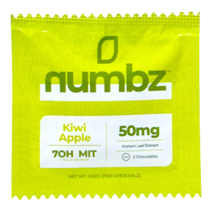NUMBZ 7-OH + MIT CHEWABLE TABLETS 25MG 2CT - KIWI APPLE BOX OF 20