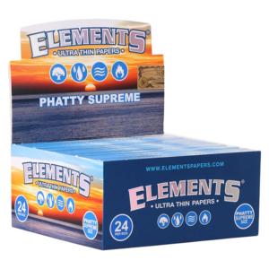 ELEMENTS ROLLING PAPERS BOX - PHATTY SUPREME BOX OF 24
