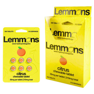 EXODUS LEMMONS 7-HYDROXYMITRAGYNINE CHEWABLE TABLETS 35MG 6CT - CITRUS