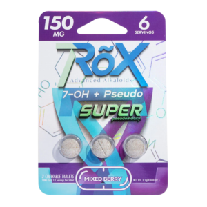 7ROX ADVANCED ALKALOIDS 7-HYDROXYMITRAGYNINE + PSEUDOINDOXYL SUPER STRENGTH TABLETS 50MG 3CT - MIXED BERRY