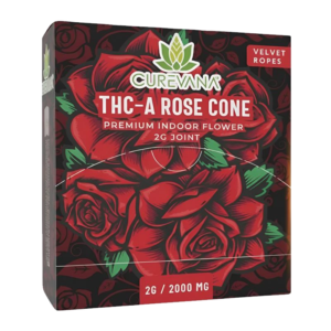 CUREVANA THC-A ROSE CONE PRE-ROLLS 2G - VELVET ROPES SATIVA