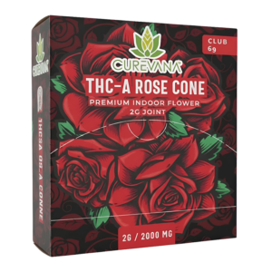 CUREVANA THC-A ROSE CONE PRE-ROLLS 2G - CLUB 69 INDICA