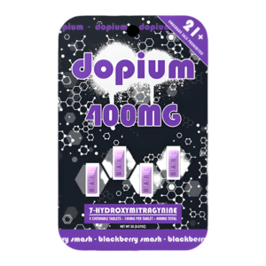 DOPIUM 7-HYDROXYMITRAGYNINE CHEWABLE TABLETS 100MG 4CT - BLACKBERRY SMASH