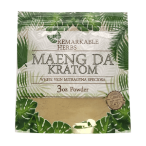 REMARKABLE HERBS KRATOM POWDER 3OZ - MAENG DA WHITE VEIN