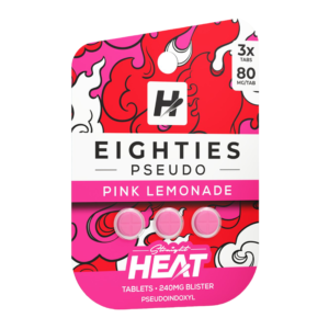 STRAIGHT HEAT EIGHTIES PSEUDO TABLETS 80MG 3CT - PINK LEMONADE