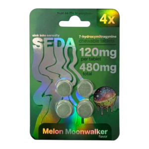 SEDA 7-HYDROXYMITRAGYNINE CHEWABLE TABLETS 120MG 4CT - MELON MOONWALKER