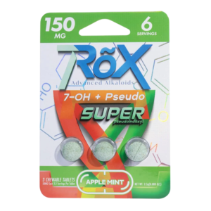 7ROX ADVANCED ALKALOIDS 7-HYDROXYMITRAGYNINE + PSEUDOINDOXYL SUPER STRENGTH TABLETS 50MG 3CT - APPLE MINT