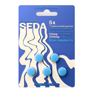 SEDA 7-HYDROXYMITRAGYNINE CHEWABLE TABLETS 50MG 5CT - BLUE RASPBERRY