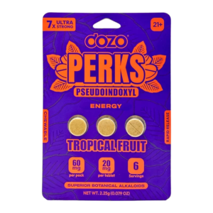 DOZO PERKS PSEUDOINDOXYL TABLETS 20MG 3CT - ENERGY TROPICAL FRUIT