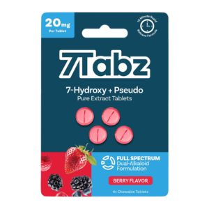 7TABZ 7-HYDROXYMITRAGYNINE+PSEUDO PURE EXTRACT TABLETS 20MG 4CT - BERRY FLAVOR