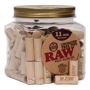 RAW UNCOATED TREE TIPS - 11MM 100CT DISPLAY JAR
