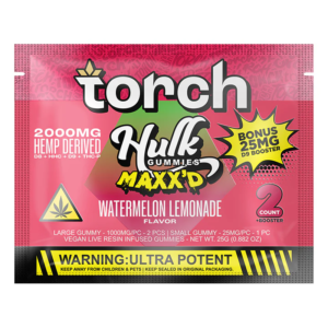TORCH HULK GUMMIES MAXX'D 2000MG+25MGD9 BOOSTER 3CT - WATERMELON LEMONADE